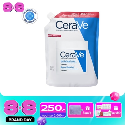 Cerave - เซราวี มอยซ์เจอไรซิ่ง ครีม ฉบับรีฟีล ถุงเติม 454 มล. image