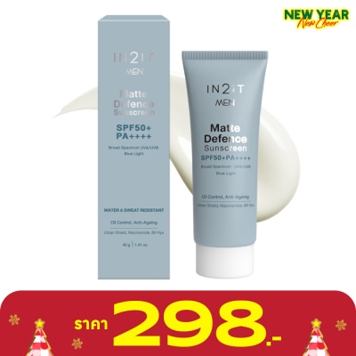 In 2 It In2It Men Matte Defence Sunscreen SPF50+ PA++++ 40g.