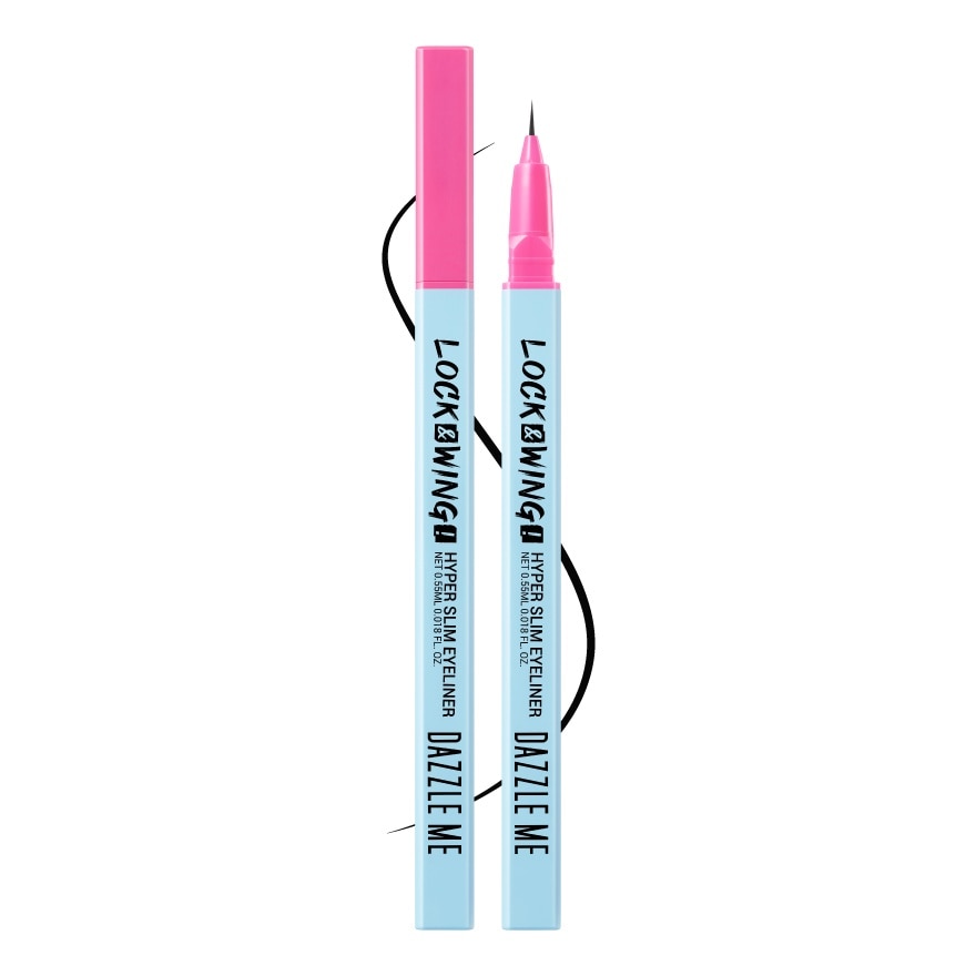 Dazzle Me Lock Wing Hyper Slim Eyeliner 0.05ml. Black