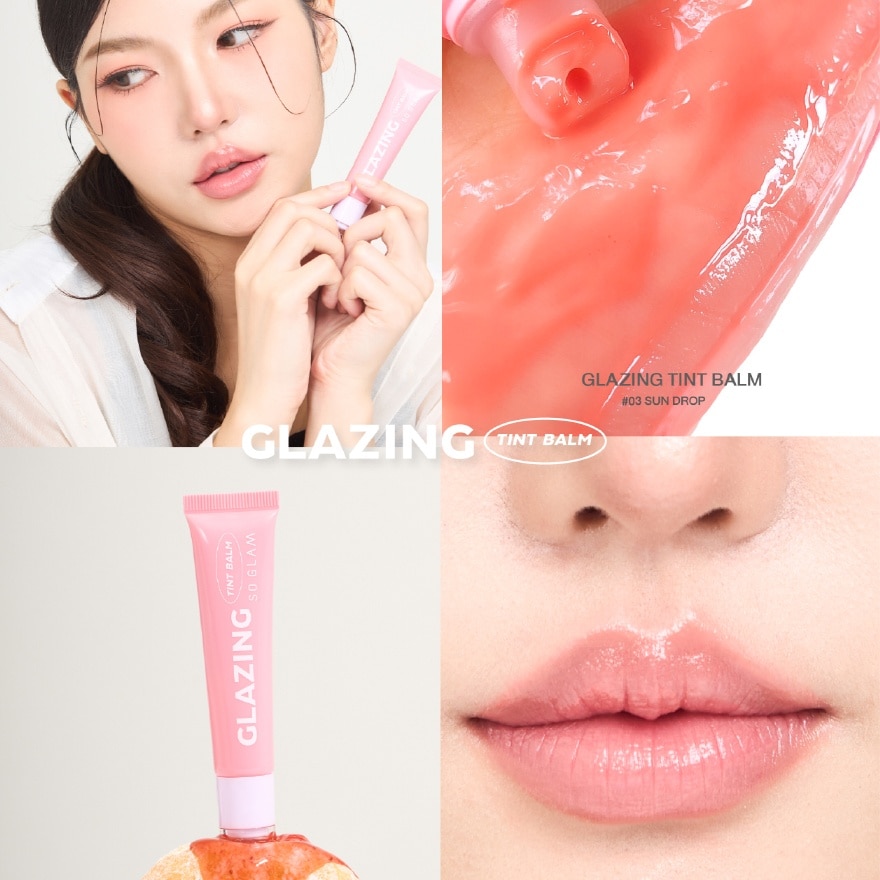 So Glam Glazing Lip Tint Balm 10g. 03 Sun Drop