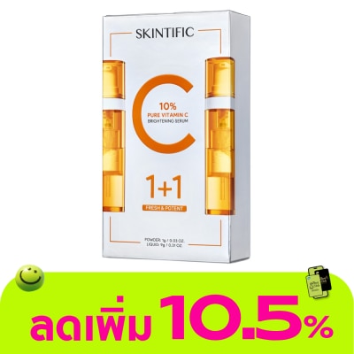 Skintific - Skintific 10 Pure Vitamin C Brightening Serum (Powder+Liquid) x2 Pcs