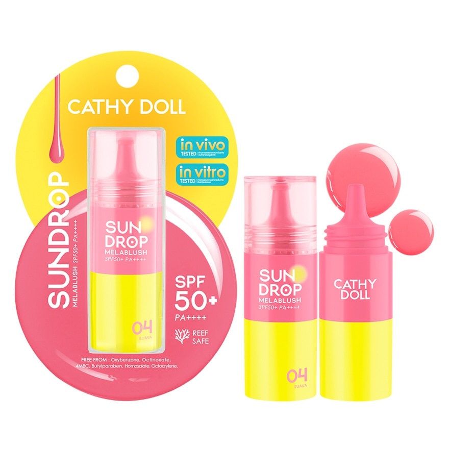 Cathy Doll Sundrop Melablush SPF50+ PA++++ 6g. 04 Guava