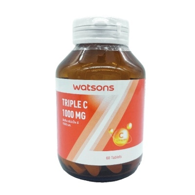 WATSONS วัตสัน ทริปเปิ้ล ซี 1000 มก. (ผลิตภัณฑ์เสริมอาหาร) 60 เม็ด