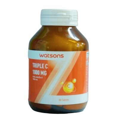 WATSONS วัตสัน ทริปเปิ้ล ซี 1000 มก. (ผลิตภัณฑ์เสริมอาหาร) 60 เม็ด
