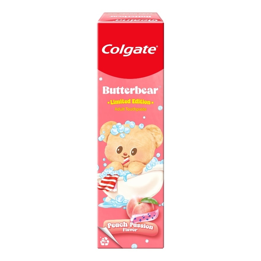 Colgate Toothpaste Butterbear Limited Edition Peach Passion 100 G.(Mix Color)