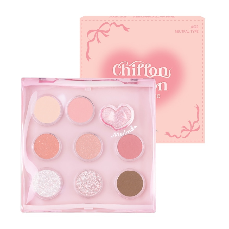 Meilinda Chiffon Ribbon Eye Palette 3.5g. 02 Neutral Type