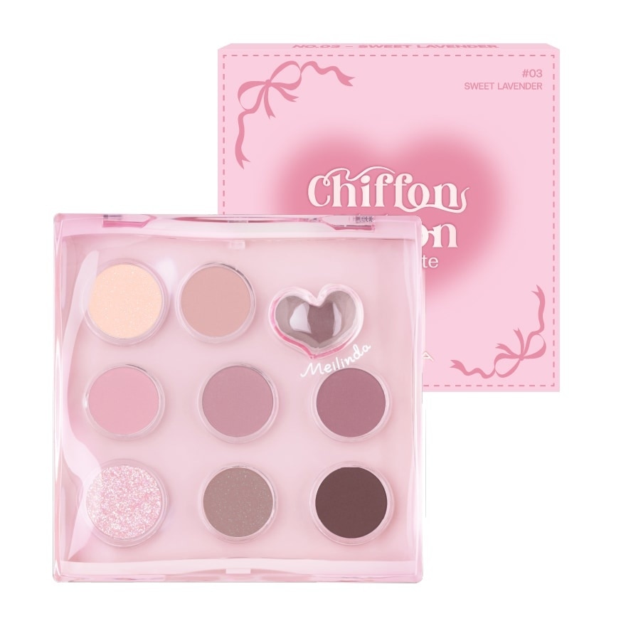 Meilinda Chiffon Ribbon Eye Palette 3.5g. 03 Sweet Lavender