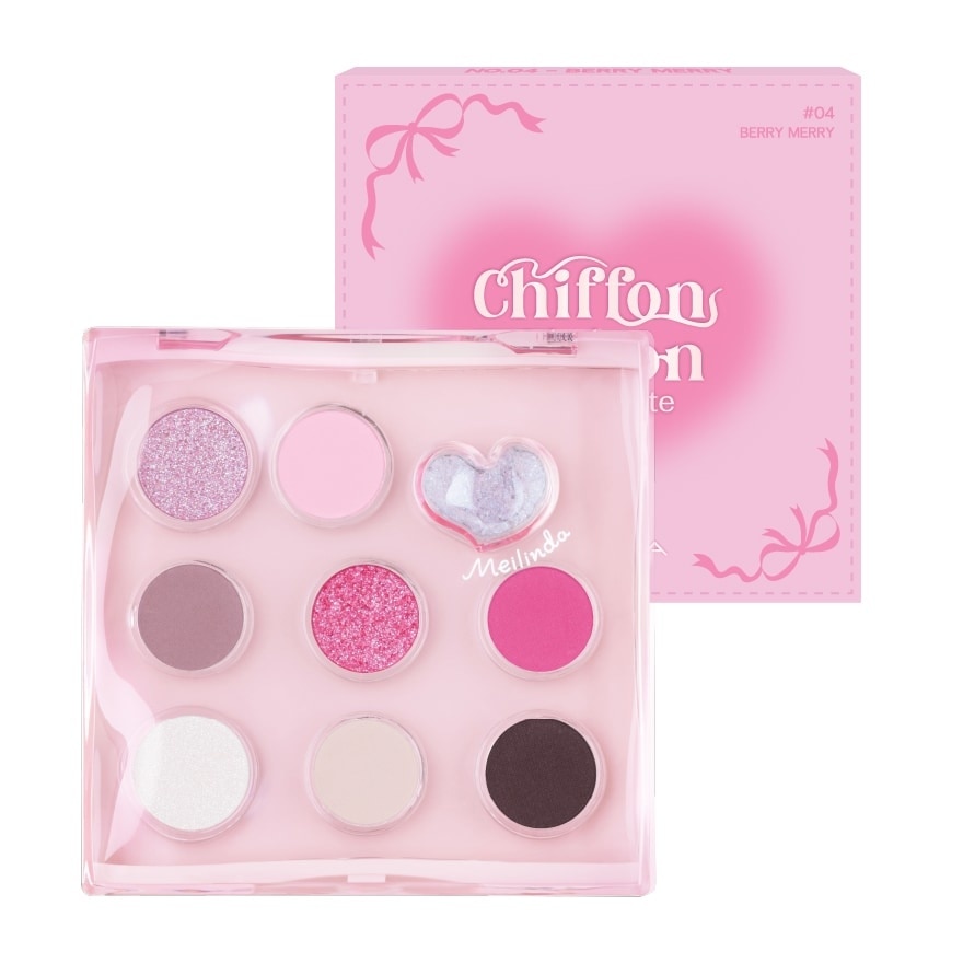 Meilinda Chiffon Ribbon Eye Palette 3.5g. 04 Berry Merry