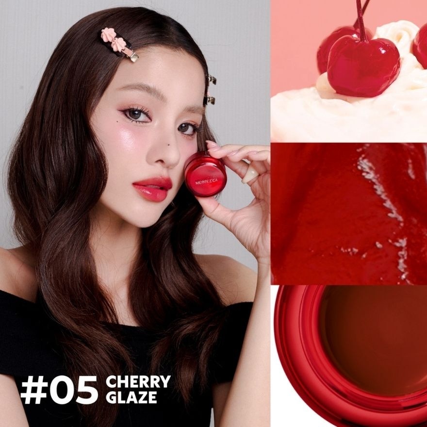Merrezca Panna Cotta Lip  Cheek Pot 5g. 05 Cherry Glaze