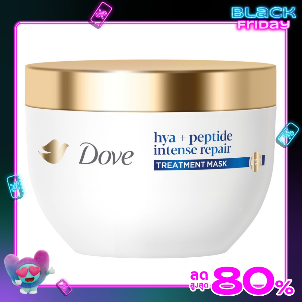 Dove โดฟ ทรีทเม้นท์ มาส์ก ไฮยา + เพปไทด์ อินเทนซ์ รีแพร์ ไบโอ-พี 265 กรัม