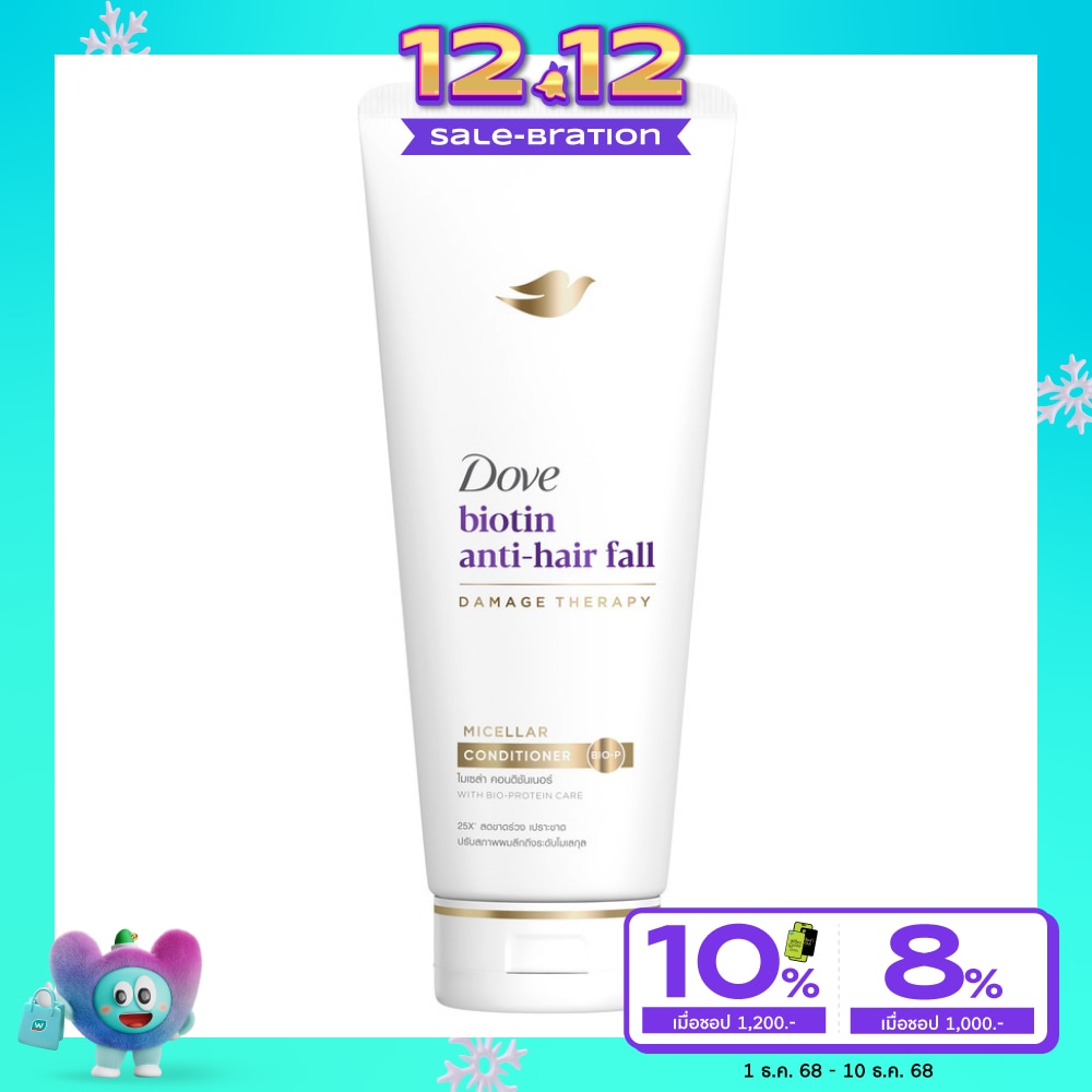 Dove โดฟ คอนดิชันเนอร์ ไบโอติน แอนตี้ แฮร์ฟอล ไมเซล่า 350 มล.