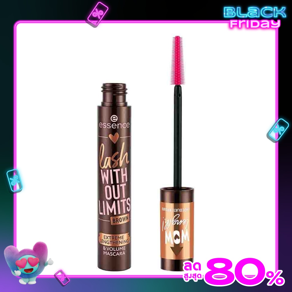 Essence เอสเซนส์ เลิฟ อิท อะ ช็อกโก ล็อต เลทเทนนิ่ง แอนด์ วอลลุ่ม มาสคาร่า 13มล. 01 ช็อกโกแลต