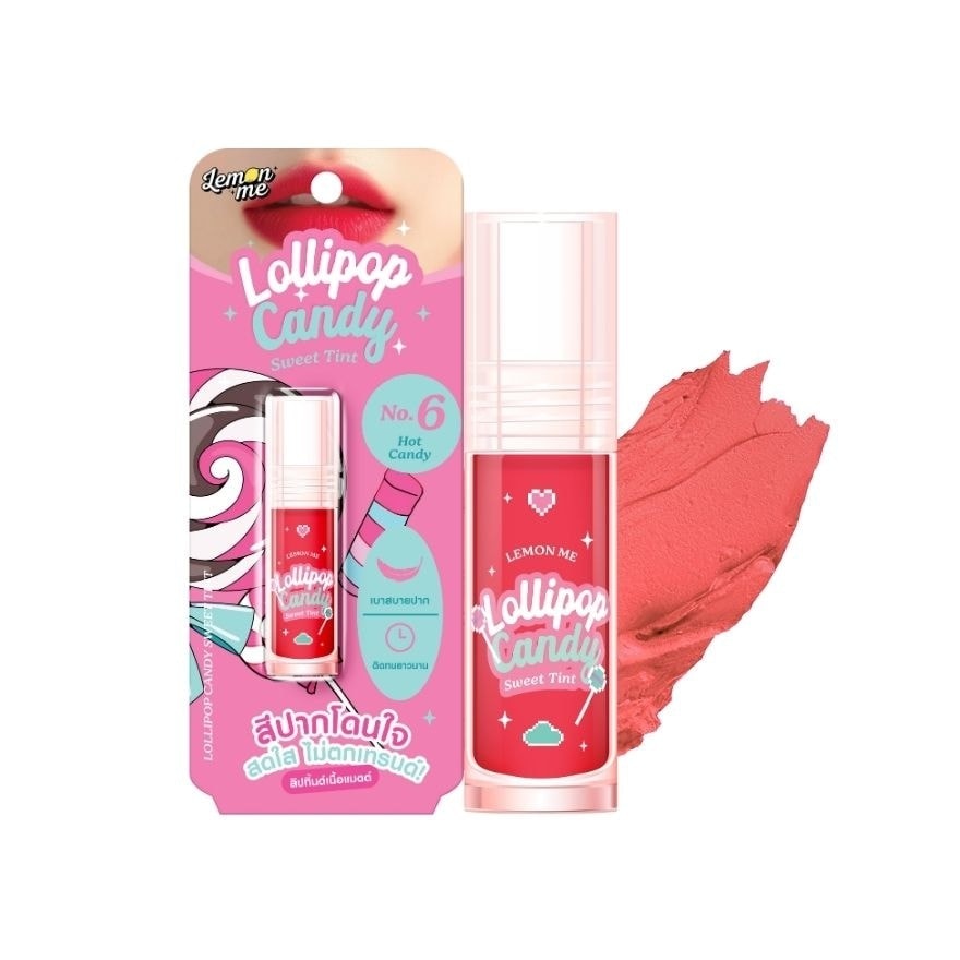 Lemon Me Lollipop Candy Sweet Tint Lip 3g. 06 Hot Candy