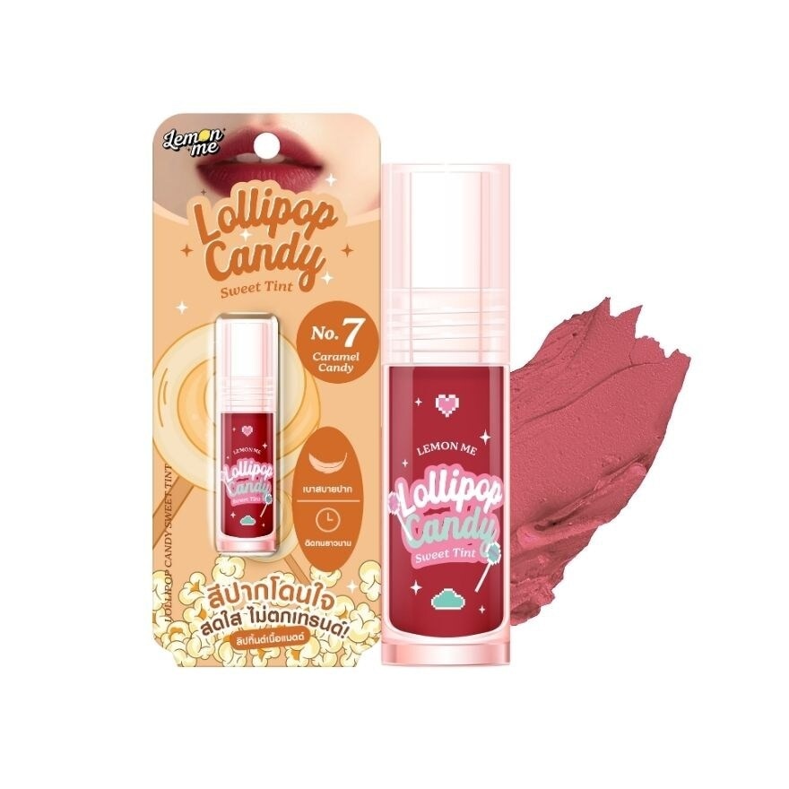 Lemon Me Lollipop Candy Sweet Tint Lip 3g. 07 Caramel Candy