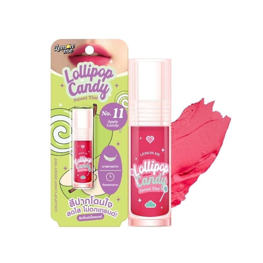 Lemon Me Lollipop Candy Sweet Tint Lip 3g. 11 Apple Candy
