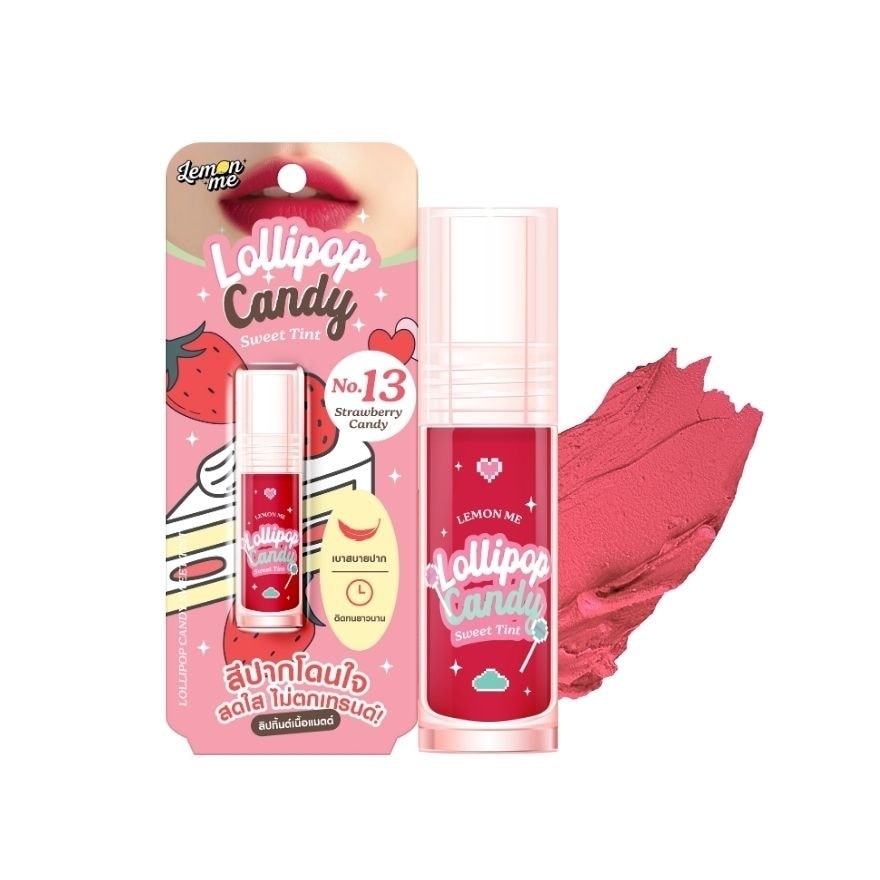 Lemon Me Lollipop Candy Sweet Tint Lip 3g. 13 Strawberry Candy