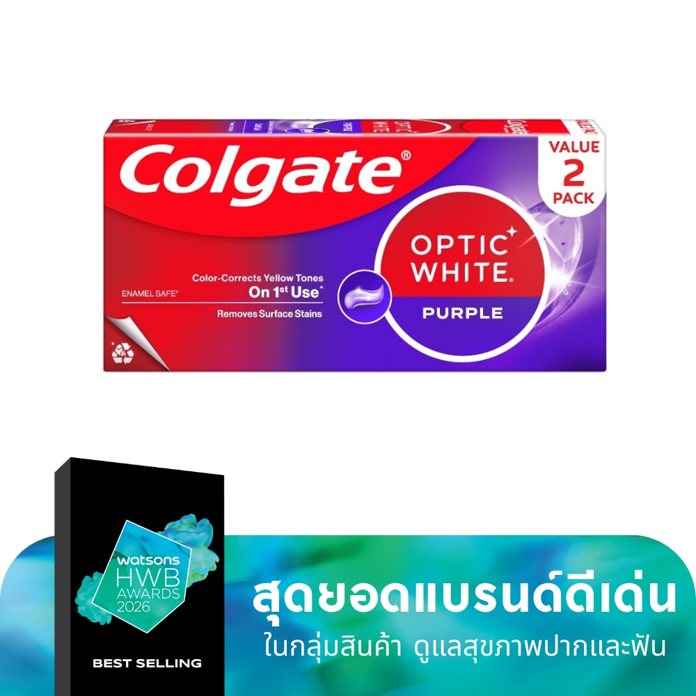 Colgate Colgate Toothpaste Optic White Purple 100 G.Twin Pack