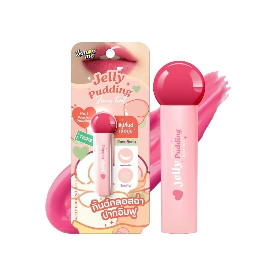 เลม่อน มี เจลลี่ พุดดิ้ง จูซี่ ทิ้นต์ ลิป 2.3ก. 01 พีชชี่ พุดดิ้ง