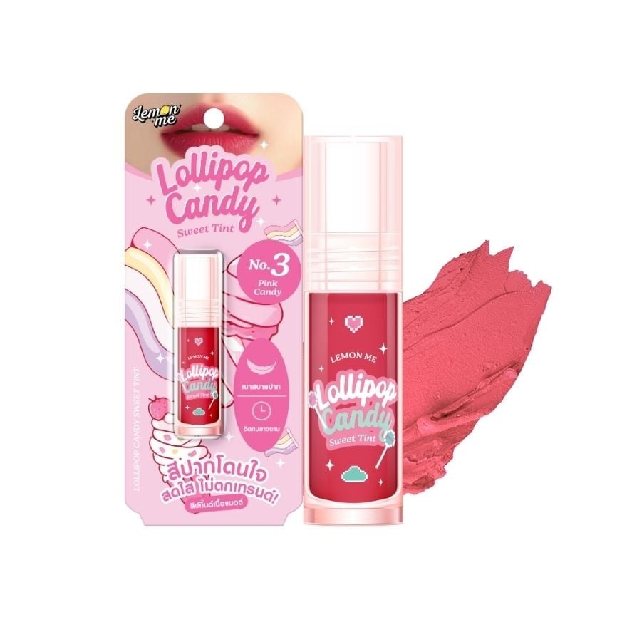 Lemon Me Lollipop Candy Sweet Tint Lip 3g. 03 Pink Candy