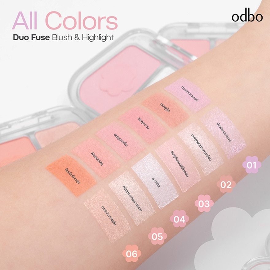 Odbo Duo Fuse Blush  Highlight 6g. 05 Cheer Date