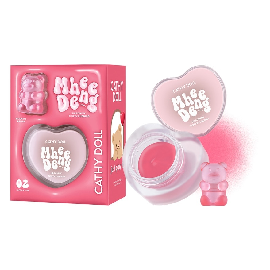 เคที่ดอลล์ หมีเด้ง ลิป แอนด์ ชีค ฟลัฟฟี่ พุดดิ้ง 8ก. 02 โฟรเซ่นพิงก์
