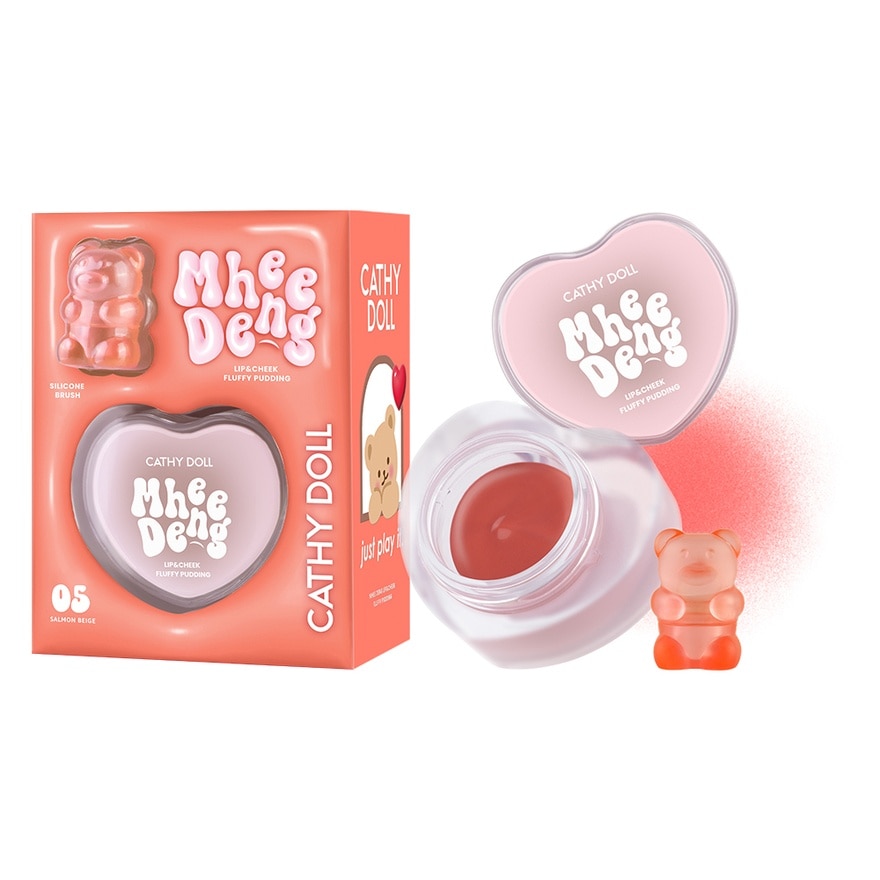 เคที่ดอลล์ หมีเด้ง ลิป แอนด์ ชีค ฟลัฟฟี่ พุดดิ้ง 8ก. 05 แซลมอนเบจ