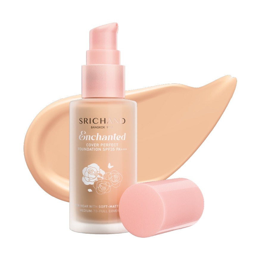 ศรีจันทร์ เอ็นชานเท็ด คัฟเวอร์ เพอร์เฟคท์ ฟาวน์เดชั่น SPF35 PA++++ 30มล. 115 เนเชอรัล