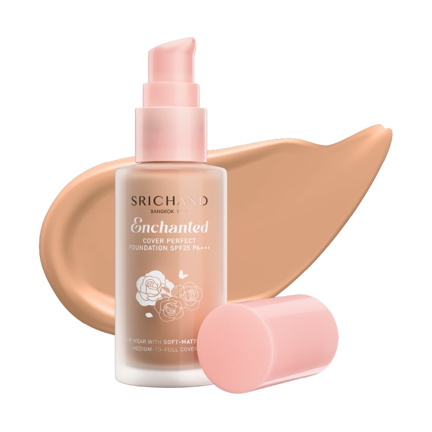ศรีจันทร์ เอ็นชานเท็ด คัฟเวอร์ เพอร์เฟคท์ ฟาวน์เดชั่น SPF35 PA++++ 30มล. 125 นู้ด