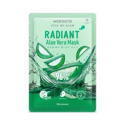 WATSONS วัตสัน เรเดียนท์ อะโล เวร่า มาสก์ 1แผ่น.