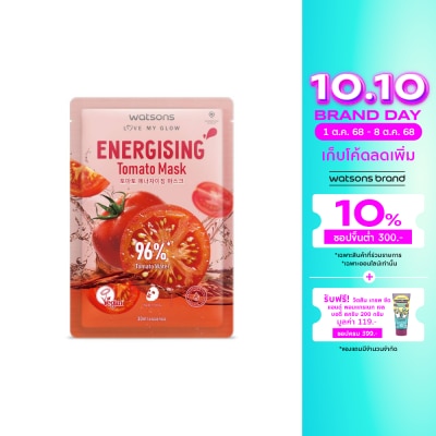 WATSONS วัตสัน เอนเนอไจซิ่ง โทเมโท มาสก์ 1แผ่น.
