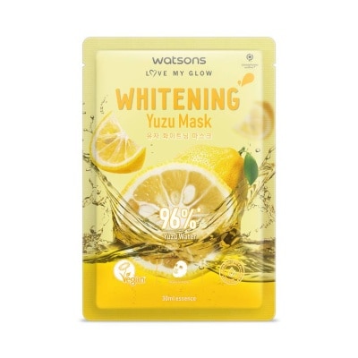 WATSONS วัตสัน ไวท์เทนนิ่ง ยูซุ มาสก์ 1แผ่น.