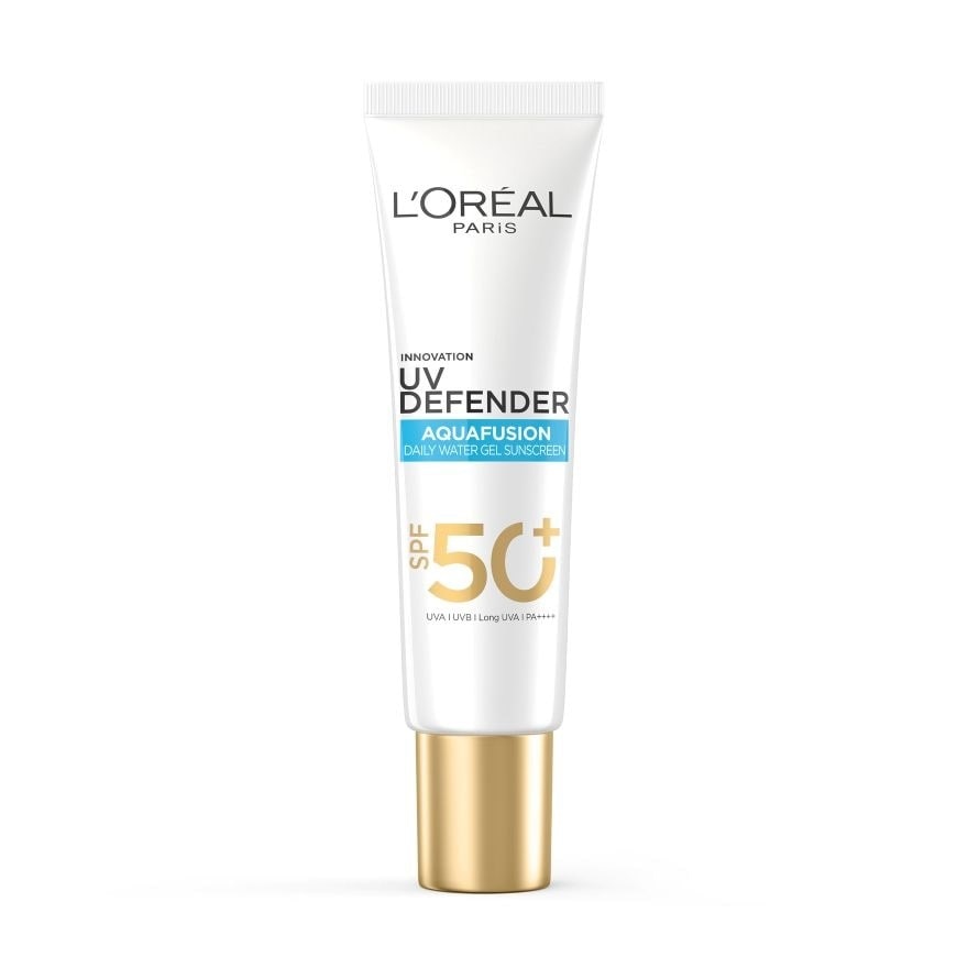 ลอรีอัลปารีส ยูวี ดีเฟนเดอร์ อะควาฟิวชั่น เดลี่ วอเตอร์ เจล ซันสกรีนSPF50+PA++++30มล.