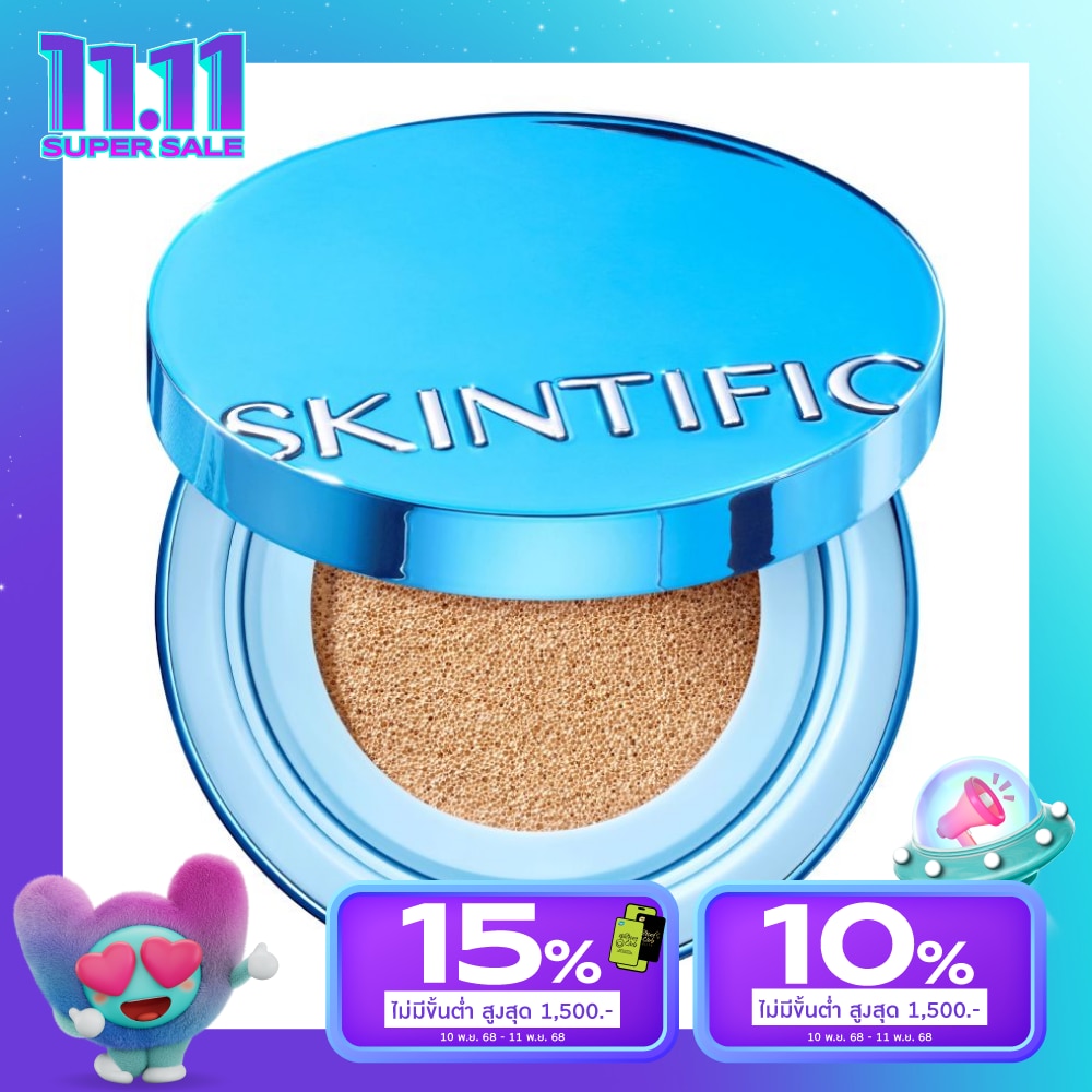 Skintific สคินทิฟฟิค เพอร์เฟกต์ สเตย์ เวลเวท แมทท์ คุชชั่น 11ก. 01N เนเชอรัล วานิลา