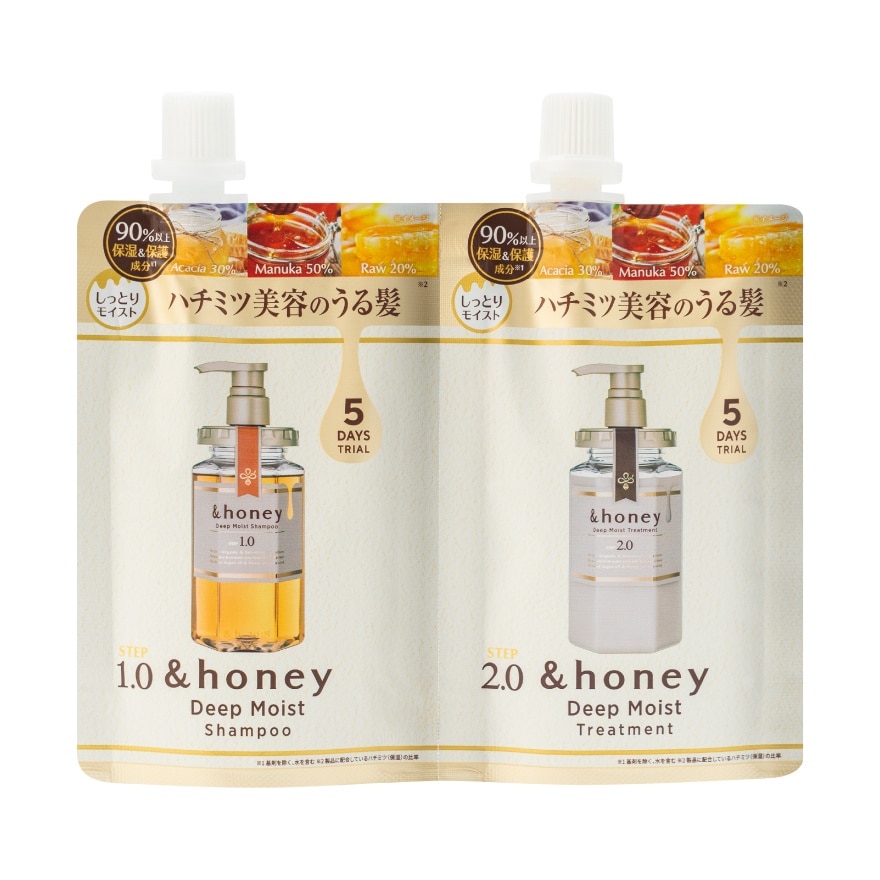 &honey Andhoney Deep Moist 2 Step Trial 5 Days Shampoo 40 Ml.Treatment 40 G.