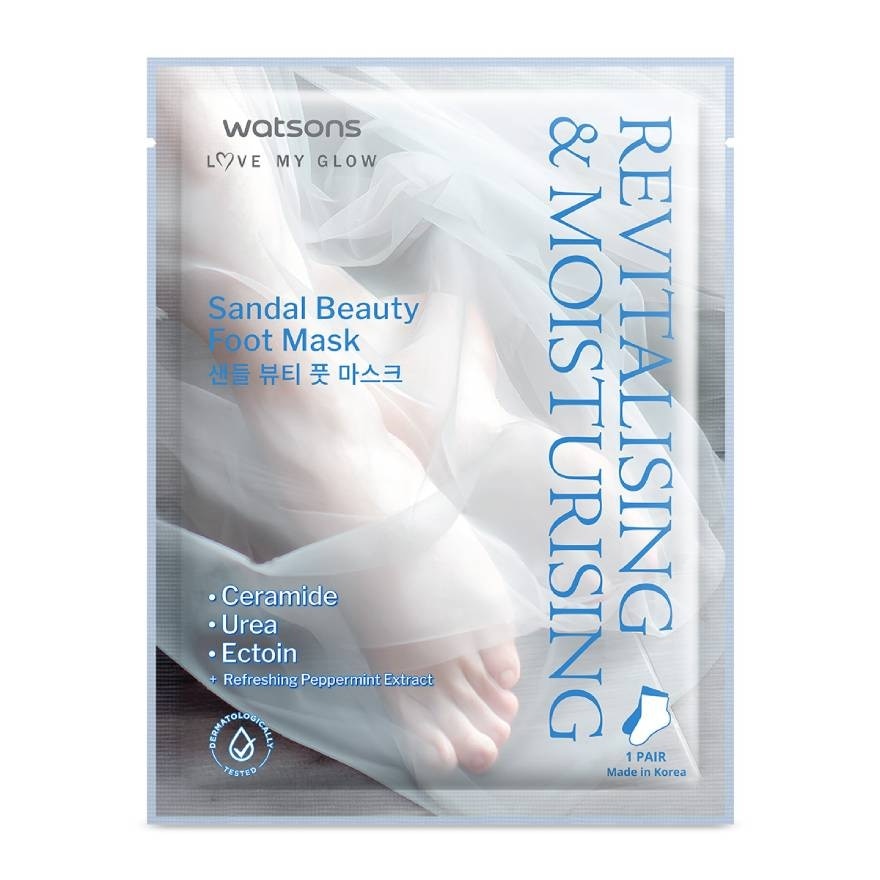 Watsons Revitalising and Moisturising Sandal Beauty Foot Mask 1sheet.