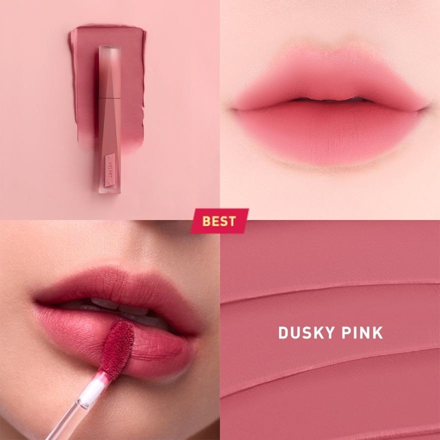 3CE Velvet Lip Tint Plush 4g. 07  Dusky Pink