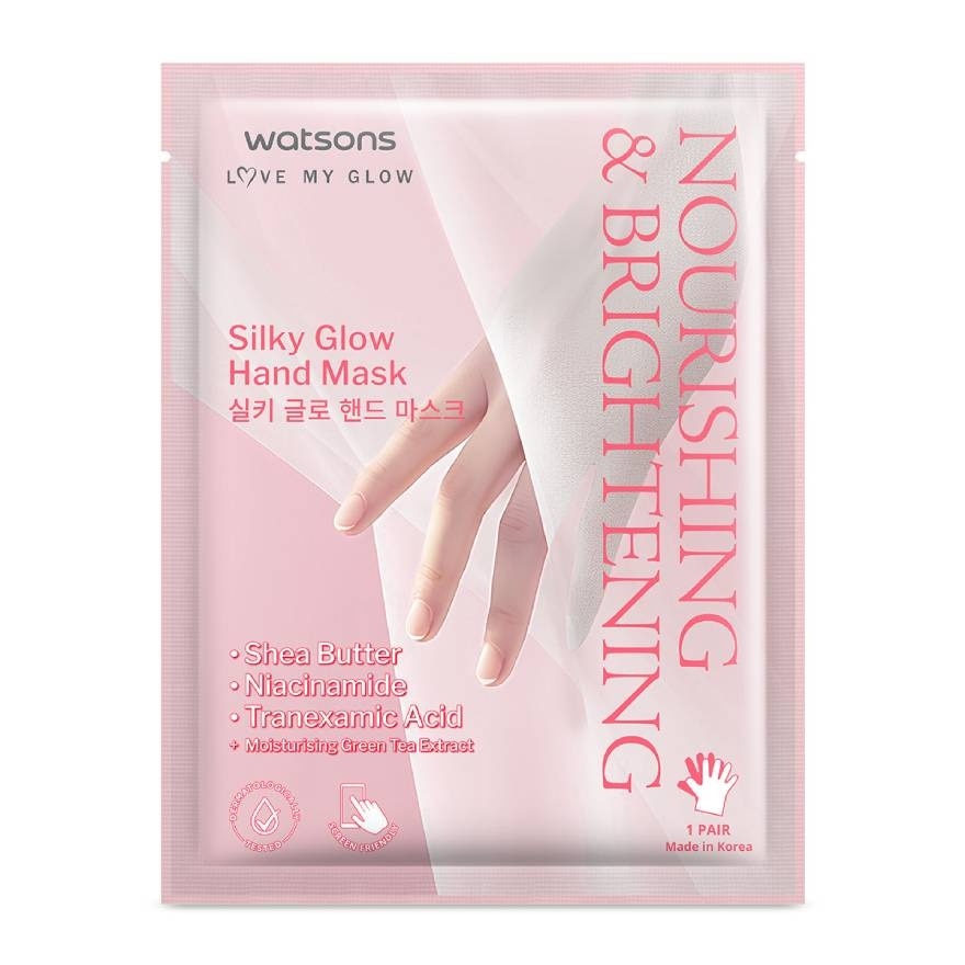 Watsons Nourishing and Brightening Silky Glow Hand Mask 1sheet.