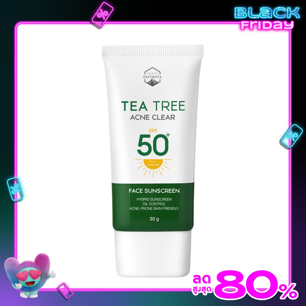 เนเชอริสต้า ที ทรี แอคเน่ เคลียร์ เฟซ ซันสกรีน SPF50+ PA++++ 30 มล.