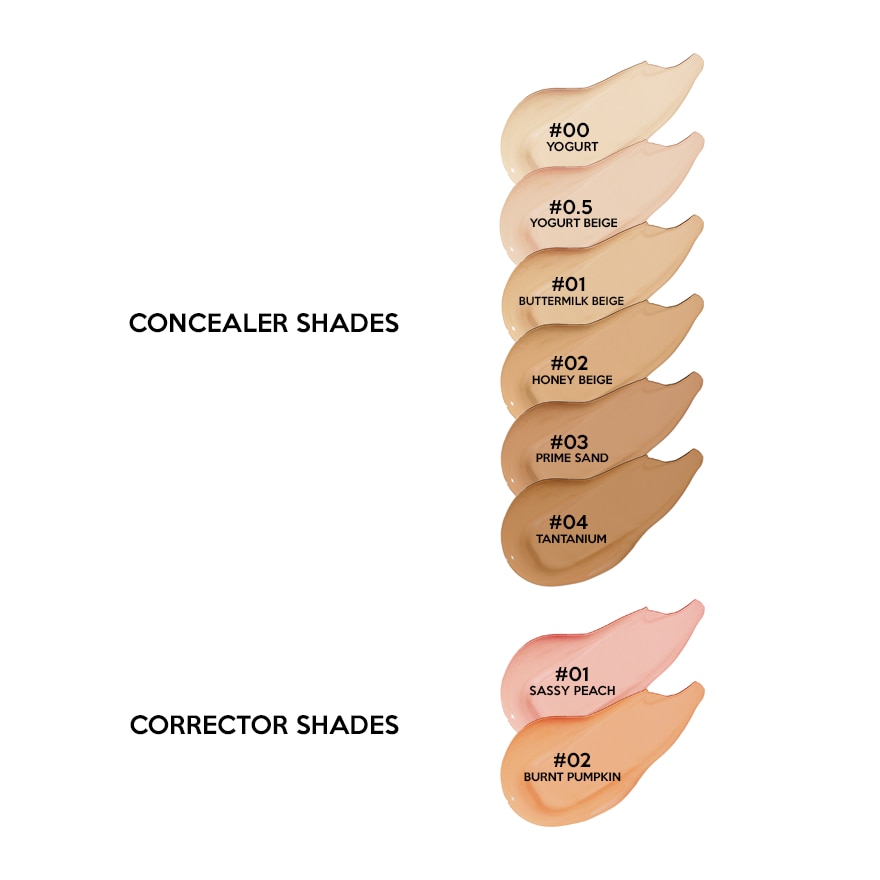 ลา กลาส ไอดีล แอร์รี่ สกิน คอนซีลเลอร์ + คอเรคเตอร์ 8ก. 03 ไพร์ม แซนด์ + 02 เบิร์น พั