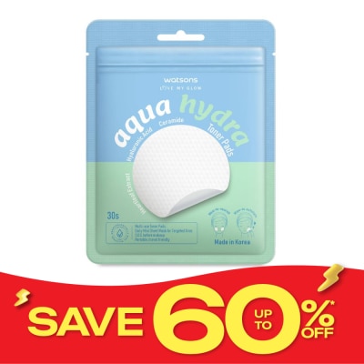 Watsons Watsons Aqua Hydra Toner Pads 30s. image