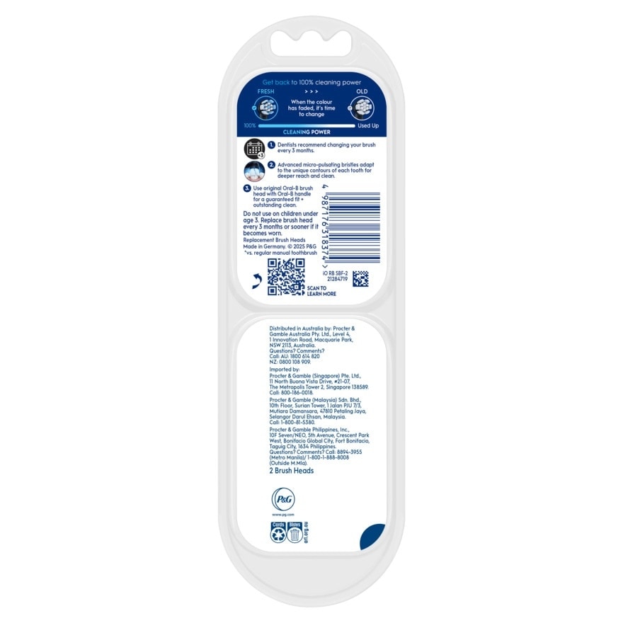Oral-B iO Clean  Gum Protect Electric Toothbrush Head 2'S