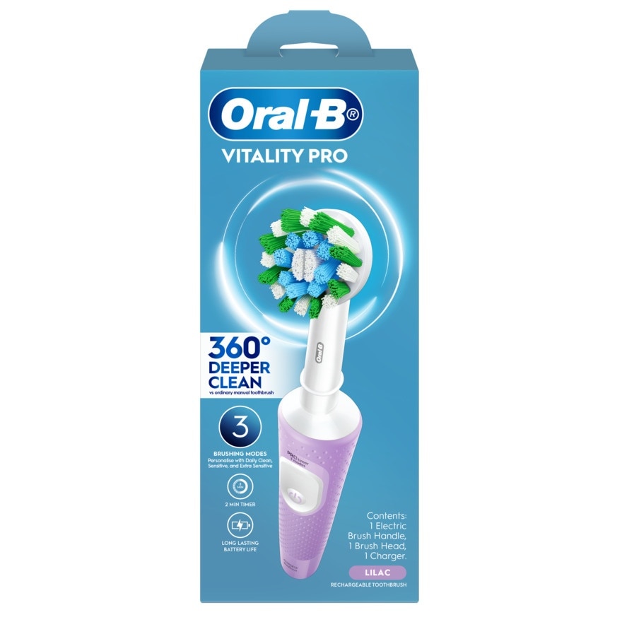 Oral B Oral-B Vitality Pro Electric Toothbrush Lilac Color 1'S