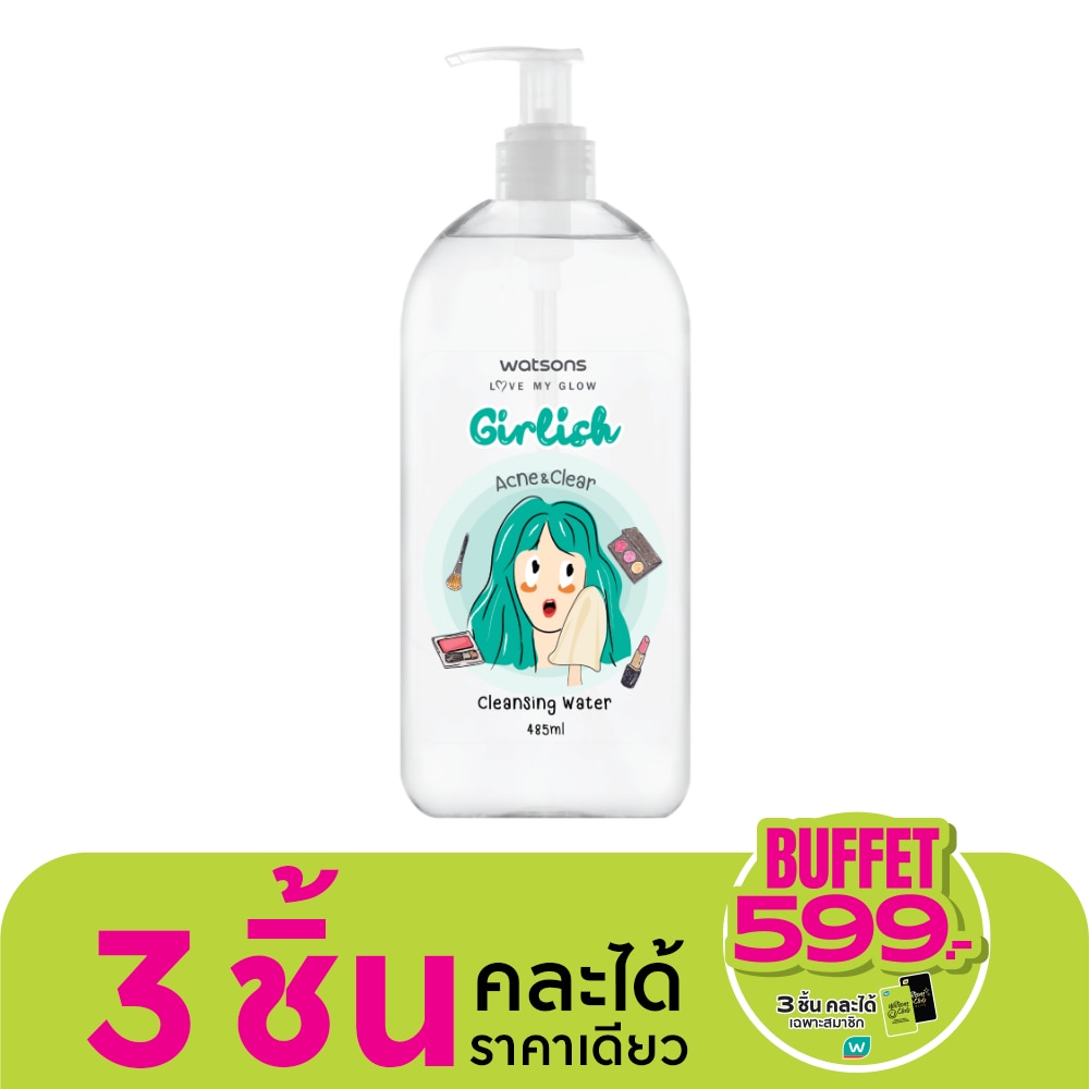 Watsons Watsons Girlish Acne  Clear Cleansing Water 485ml.