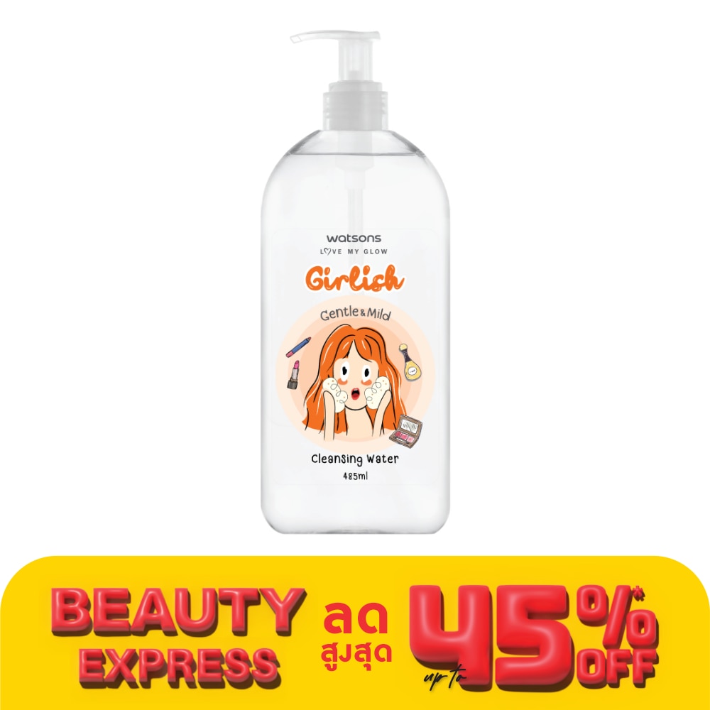 WATSONS วัตสัน เกิร์ลลิช เจนเทิล แอนด์ มายด์ คลีนซิ่ง วอเตอร์ 485มล.