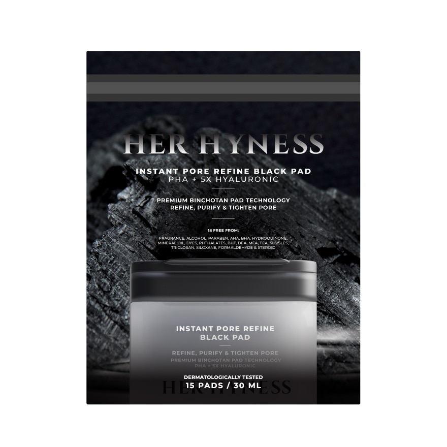 Her Hyness เฮอ ไฮเนส อินสแตนท์ พอร์ รีไฟน์ แบล็ค แพด 15 แผ่น