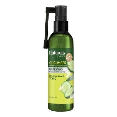 Naturals by Watsons เนเชอรัล บาย วัตสัน คิวคัมเบอร์ ไฮเดรตติ้ง แฮร์ แอนด์ สคัลพ์ โทนิค 120มล.