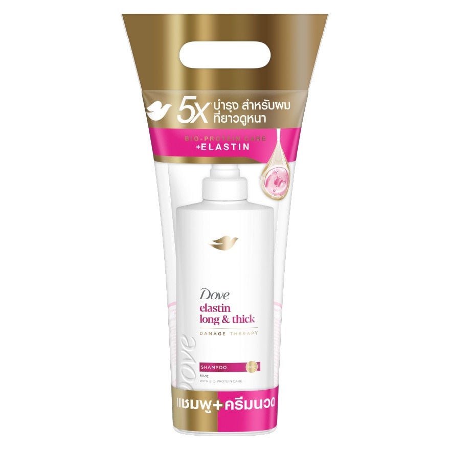 Dove Elastin Long Thick Shampoo 360 Ml.+ Conditioner 330 Ml.