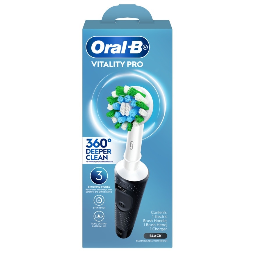 Oral B Oral-B Vitality Pro Electric Toothbrush Black Color 1'S
