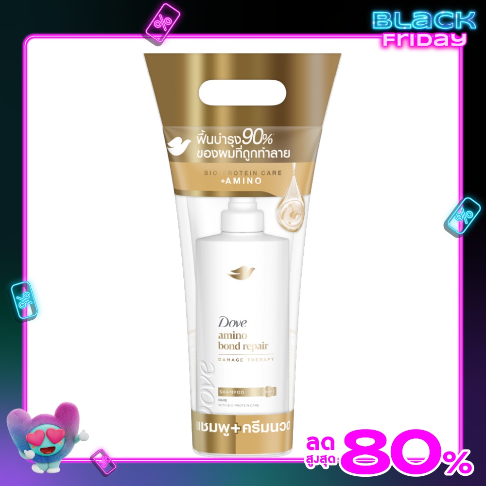 Dove โดฟ อะมิโน บอนด์ รีแพร์ แชมพู 360 มล.+ คอนดิชันเนอร์ 320 มล.