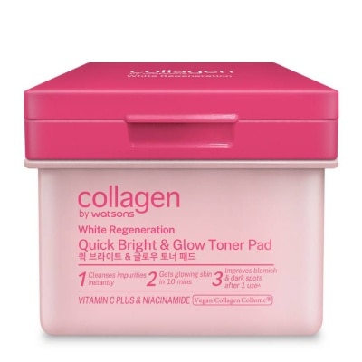 Collagen by Watsons Collagen By Watsons White Regeneration Quick Bright and Glow Toner Pad 90s.